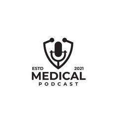 Medical Podcast Logo Design Template