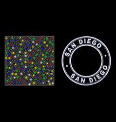 Rubber San Diego Badge And Majestic Net Square