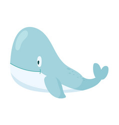 A Cute Cartoon Whale