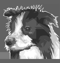 Grayscale Dog Is Sad Design Cartoon Popart