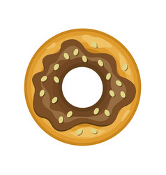 Colorful Sweet Chocolate Donut Cartoon