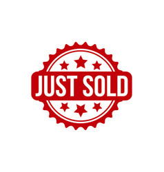 Just Sold Rubber Stamp Seal