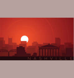 Nashville Low Sun Skyline Scene