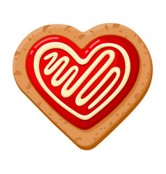 Oat Heart Formed Cookie Homemade Sweet Pastry