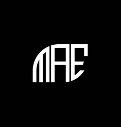 Mae Letter Logo Design On Black Background