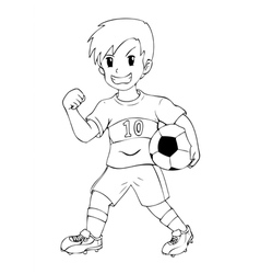 Outline Kid Soccer