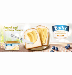 Creamy Butter Banner Ads With Delicious Toast