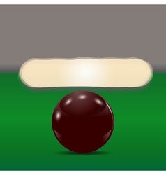 Dark Brown Ball On A Billiard Table The Cue Ball