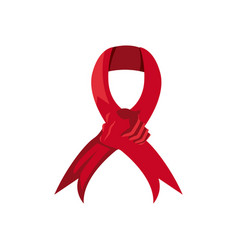 Flat Red Aids Day Ribbon