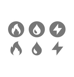 Gas Water And Electricity Utilities Icons