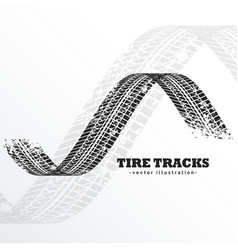 Grunge Black Tire Tracks On White Background