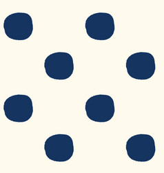 Half Drop Pattern With Big Navy Blue Polka Dot