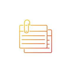 Index Card Gradient Linear Icon