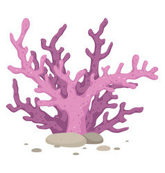 Pink Coral Reef Branch Cartoon Underwater Icon