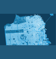 Blue San Francisco City Area Background Map Roads