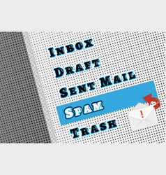 Comic Mail Box Menu With Spam Filter