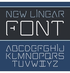 Linear font - simple and minimalistic Royalty Free Vector