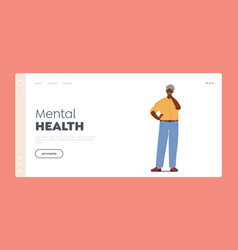 Mental Health Landing Page Template Confused Old