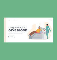 Preparing To Give Blood Landing Page Template