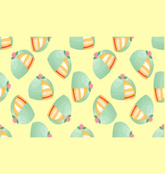 Seamless Pattern Green Marzipan Cake