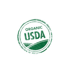 Usda Organic Stamp On White Background