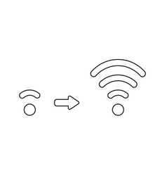 Icon Concept Boost Wifi Signal Low To High