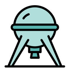 Sputnik Icon Color Outline