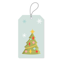 Scandinavian Tag With Christmas Tree