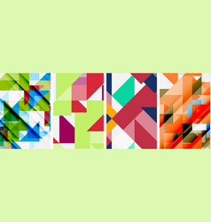 Triangle Poster Set For Wallpaper Business Card