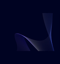 Abstract Blue Gradient Color Technology Line Wave