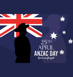 Australian Flag Soldier Poster Anzac Day Lest We