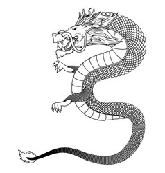 Chinese Dragon Sketch Style