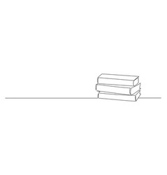 One Continuous Line Drawing Of Stack Books