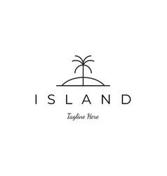 A Palm Tree On The Island Logo Design