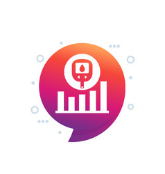 Glucose Monitoring Icon With Glucometer And Graph