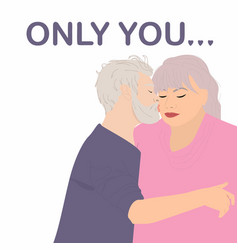 Old Couple Kissing Card