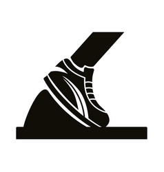 Runner Foot With Tennis Silhouette Style Icon