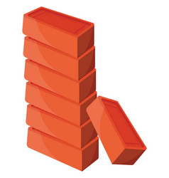 Stack Of Bricks On A White Background