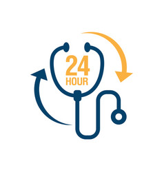 24 Hours Doctor Service Logo Icon Sign 247 Day