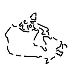 Canada Simplified Broken Outline Map