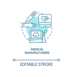 Medical Device Companies Turquoise Concept Icon