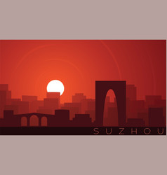 Suzhou Low Sun Skyline Scene