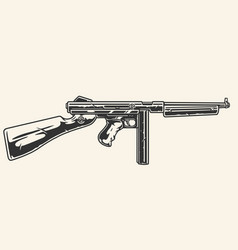 Thompson Rifle Vintage Monochrome Element