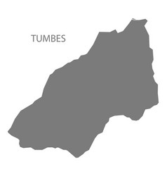 Tumbes Peru Map Grey