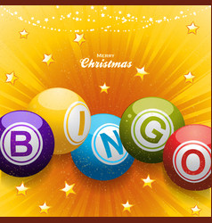 Christmas Bingo Balls Festive Background