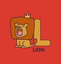 L Lion Icon Design