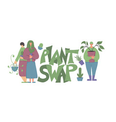 Plant Swap Lover Concept Hand Drawn Text