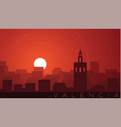 Valencia Low Sun Skyline Scene