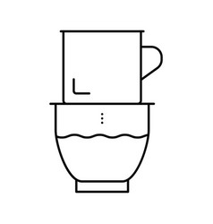 Vietnam Brew Coffee Equipment Line Icon