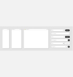 Blank Internet Browser Window With Various Search